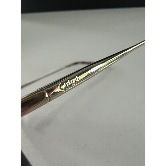 Chloe YSE Square-Frame Metal SunglassesGold Gold Light Blue - Picture 6 of 8